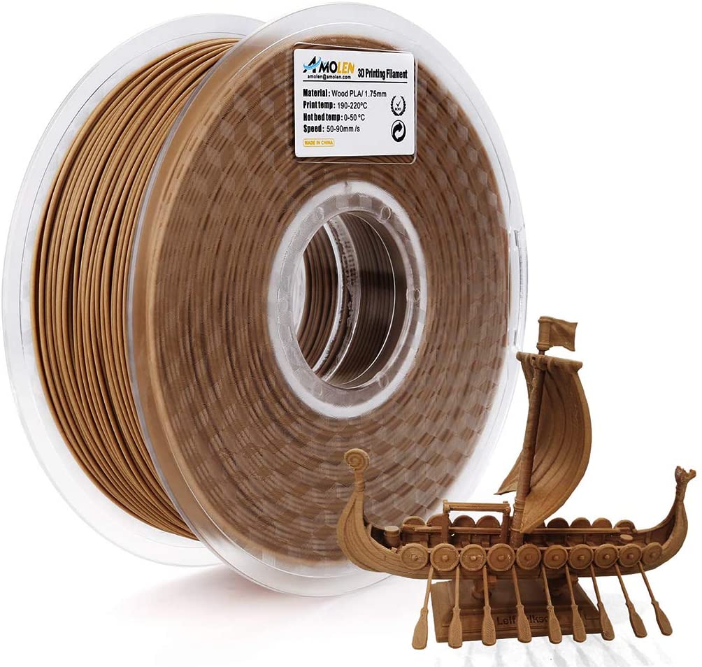 PLA Wood 1.75mm, 1KG/2.2LB - The misfit market