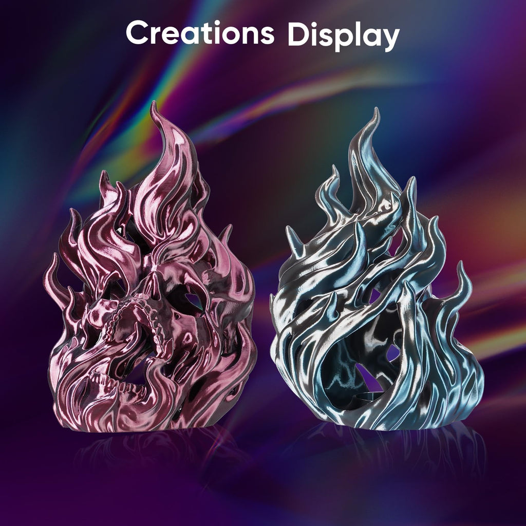 ERYONE Silk Filament PLA+ 1.75mm Shiny 3D Printer Filament, Multicolor PLA 4 in 1, 1kg (2.2LBS)/Spool, HS Silk Quadruple Color Aurora Dream (Teal Green & Violet & Electric Pink & Indigo) - The misfit market