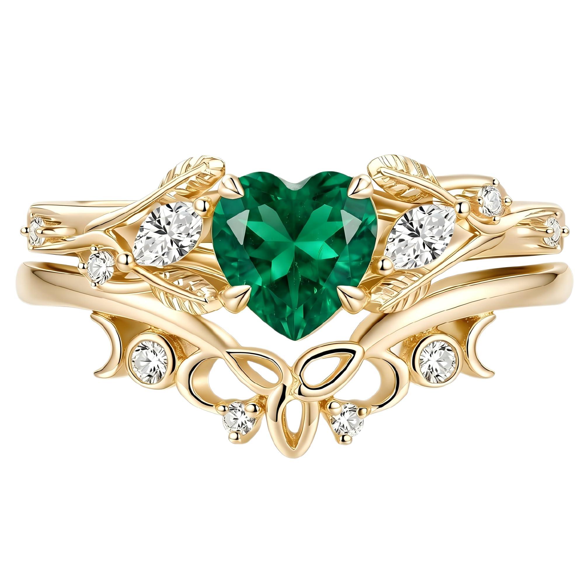 Emerald Ring For Women One To Three Carat In 10K 14K Or 18K Gold May Birthstone Wedding Promise Ring Free Engraving - The misfit market