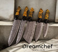 Kitchen Knife Sets – 13” Damascus Steel Chef Knife with Epoxy Resin Handle & Leather Sheath - The misfit market