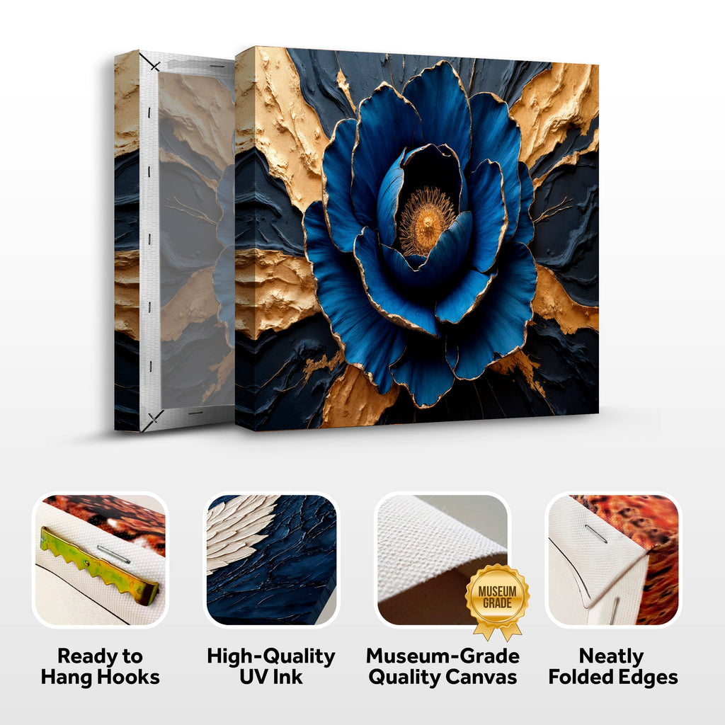 Sapphire Bloom Wall Art - The misfit market