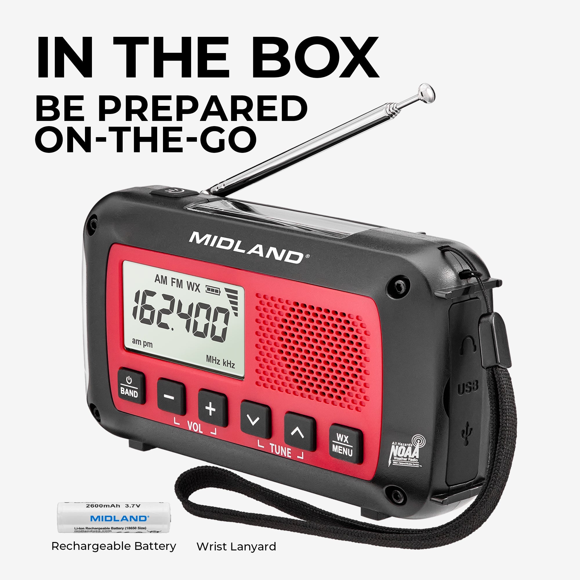 Portable Emergency Weather Alert Crank Radio