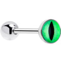 Kitty Green Eye UV Reactive Barbell Tongue Ring - The misfit market