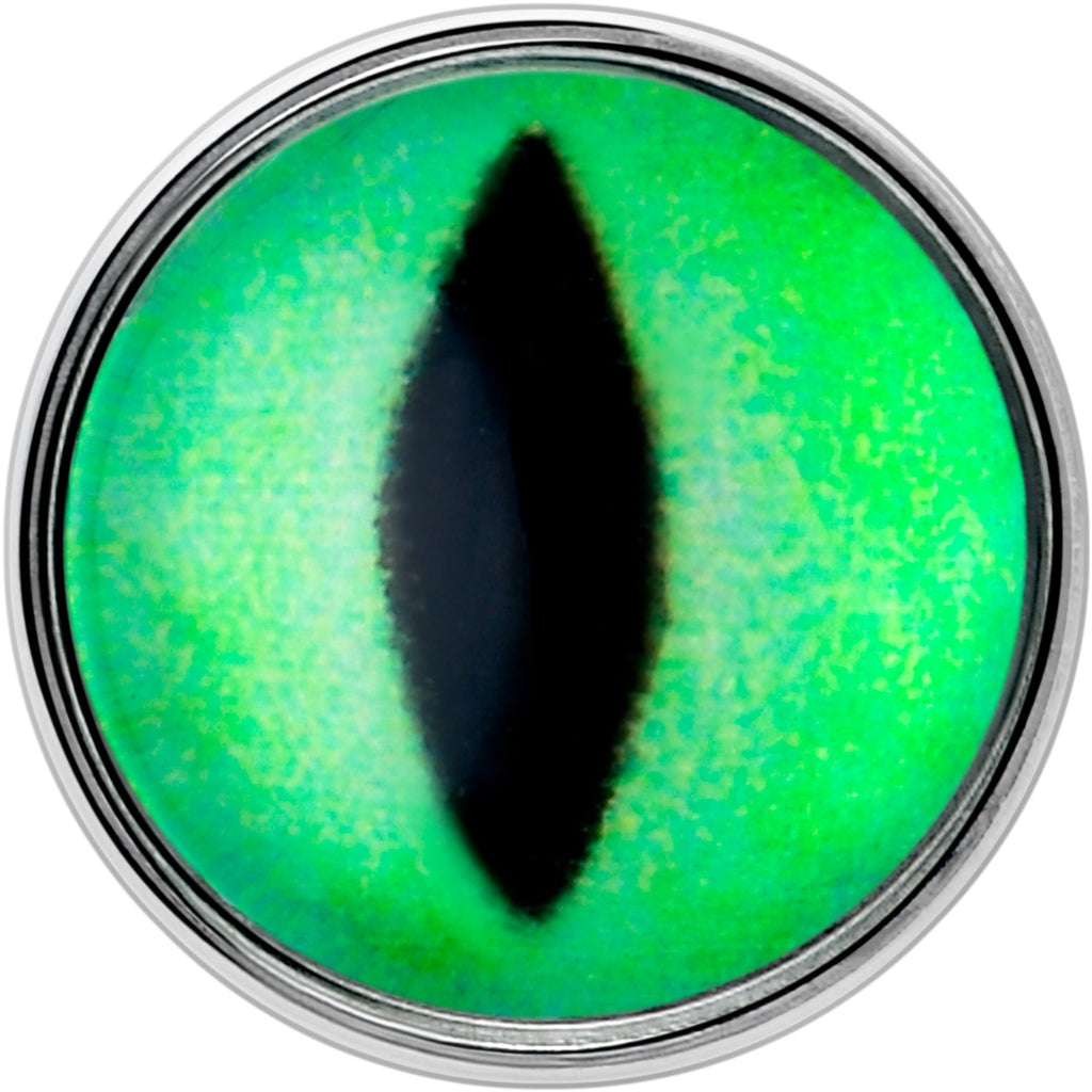 Kitty Green Eye UV Reactive Barbell Tongue Ring - The misfit market