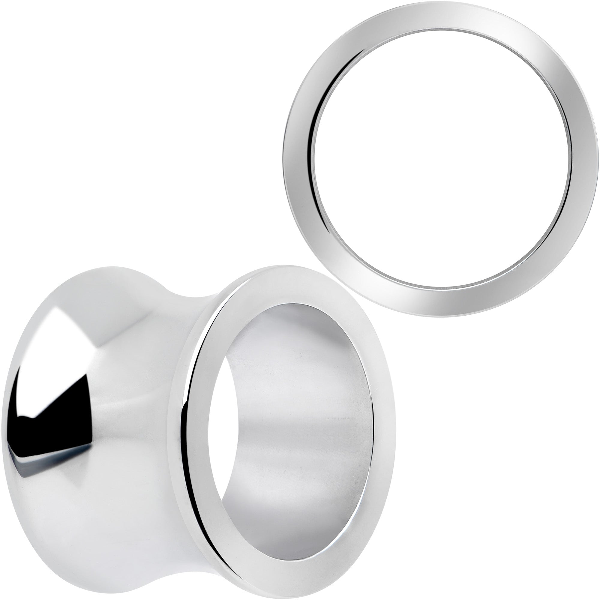 Hand Polished Thick Double Flare Tunnel Plug Set 6mm to 25mm