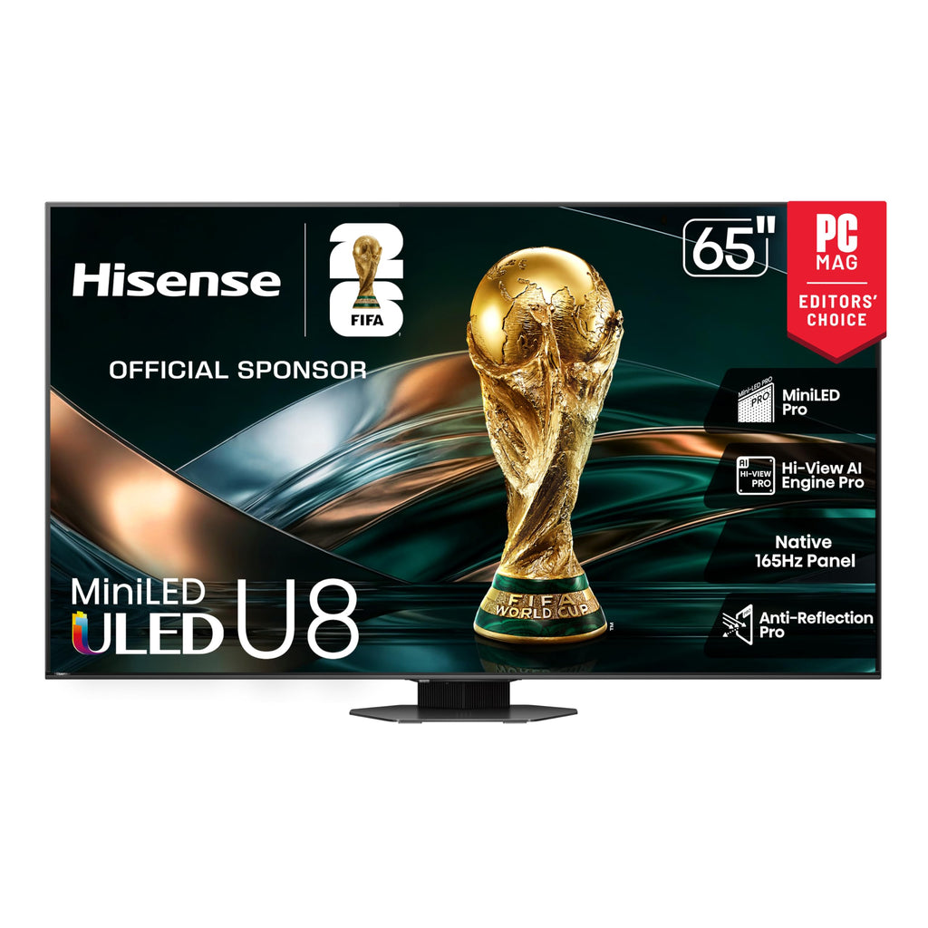 Hisense 55" U8 Series ULED Mini-LED 4K UHD Smart Google TV (55U8QG) - QLED, Native 165Hz, VRR 288, Up to LD5600, 5000 Nits, HDR10+, Dolby Vision IQ · Atmos, IMAX Enhanced, 4.1.2 Ch Audio - The misfit market