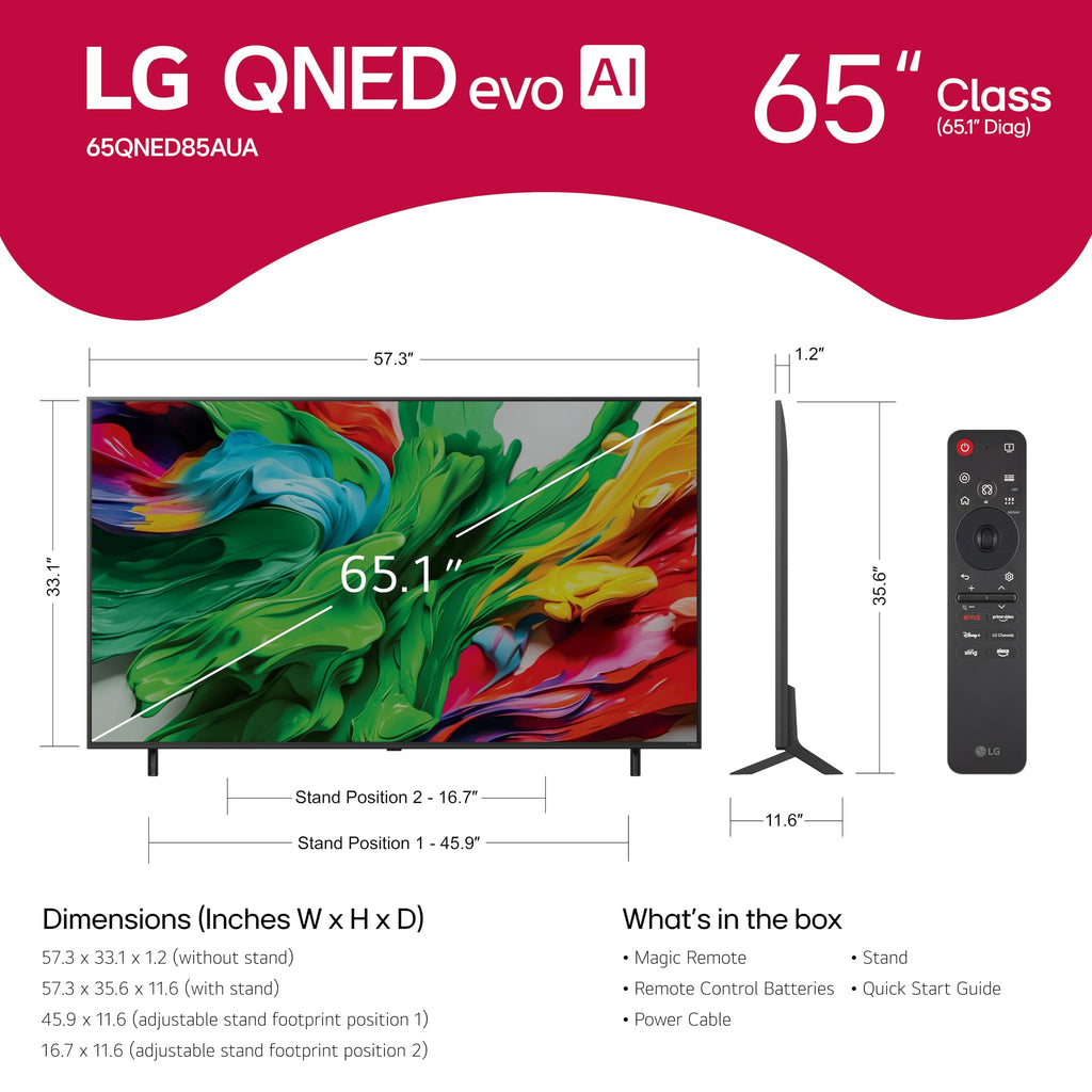 Immerse Yourself in Crystal Clear Entertainment with the LG QNED 55-Inch Smart TV - The misfit market