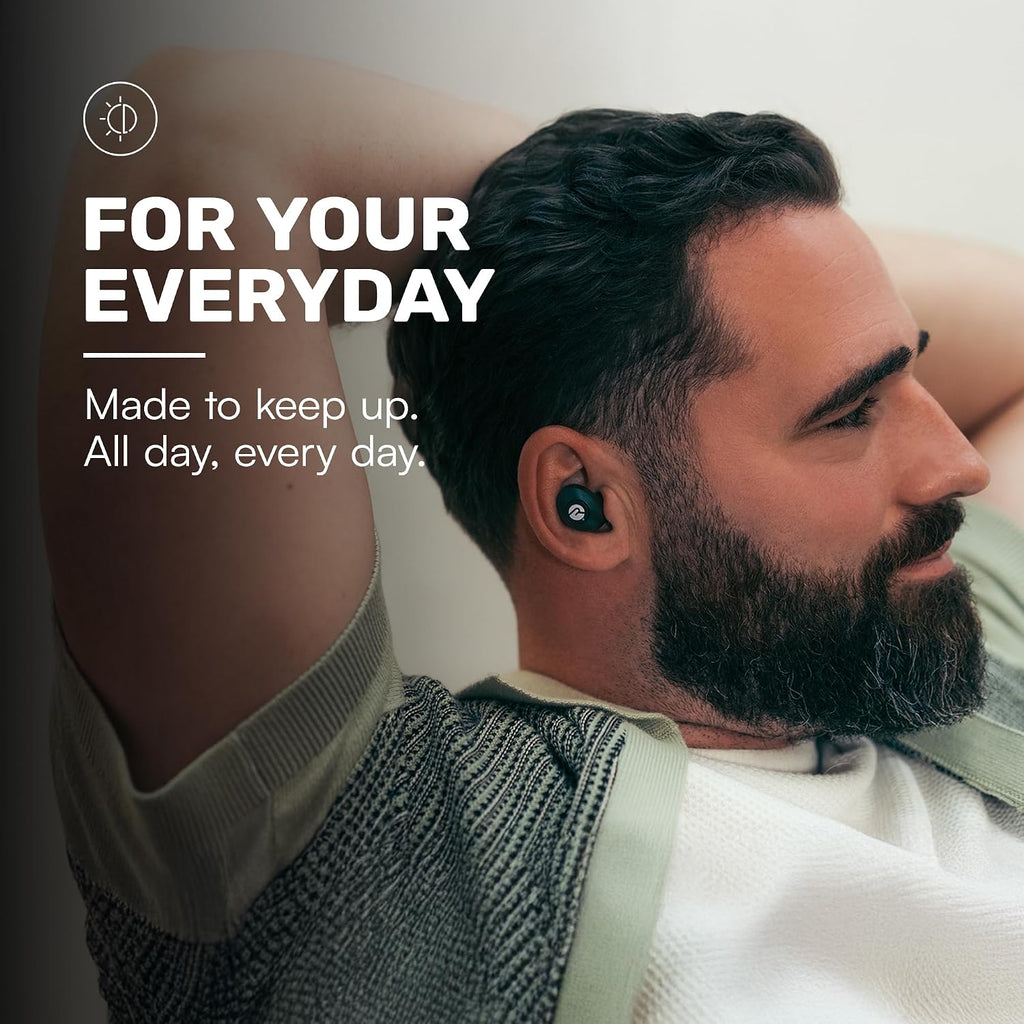 Raycon Everyday Bluetooth Wireless Earbuds with Microphone - Active Noise Cancelling, Sweat & Water-Resistant Earphones, Ear Buds Wireless Bluetooth Up to 32 Hours Playtime (Blue)