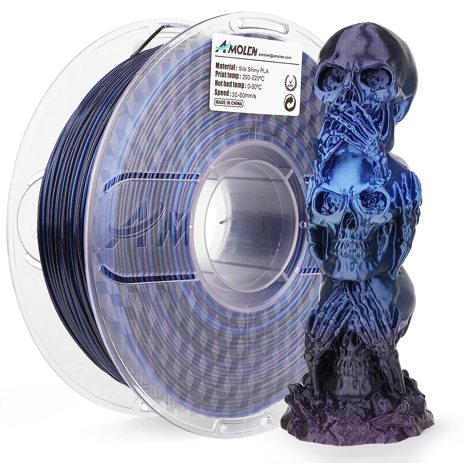 PLA Silk Shiny Gradient 1.75mm, 1KG/2.2LB - The misfit market