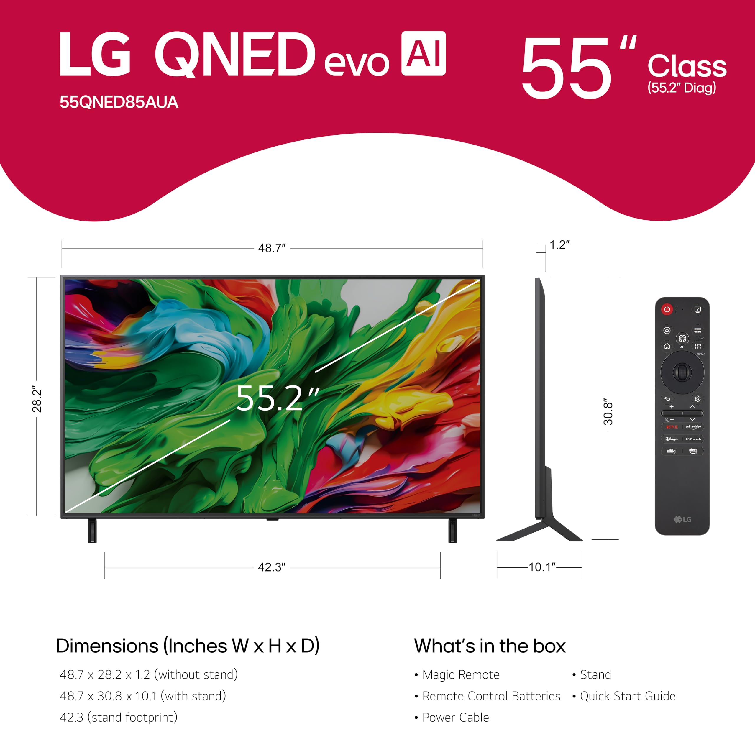Immerse Yourself in Crystal Clear Entertainment with the LG QNED 55-Inch Smart TV - The misfit market