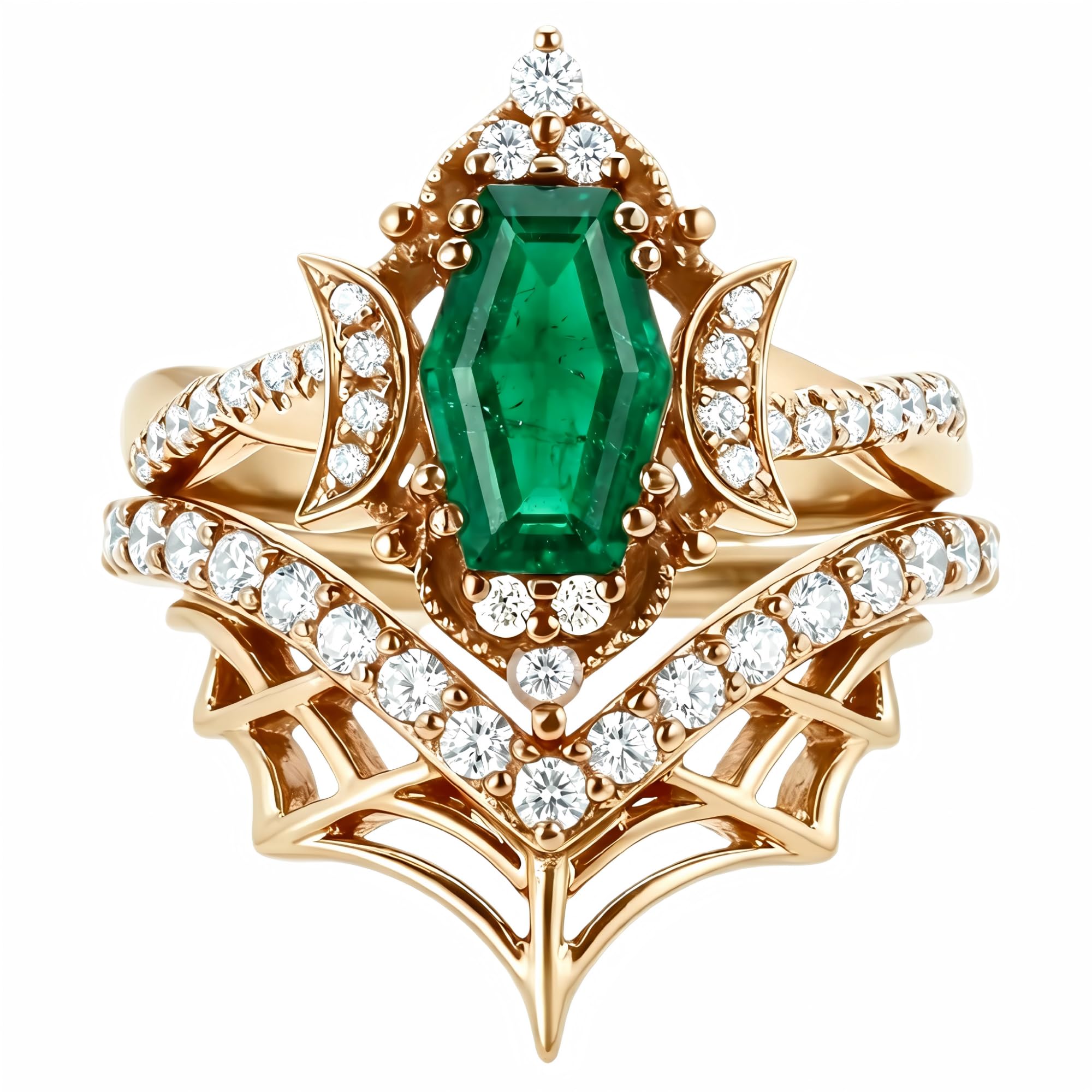 Emerald Ring For Women One To Three Carat In 10K 14K Or 18K Gold May Birthstone Wedding Promise Ring Free Engraving - The misfit market