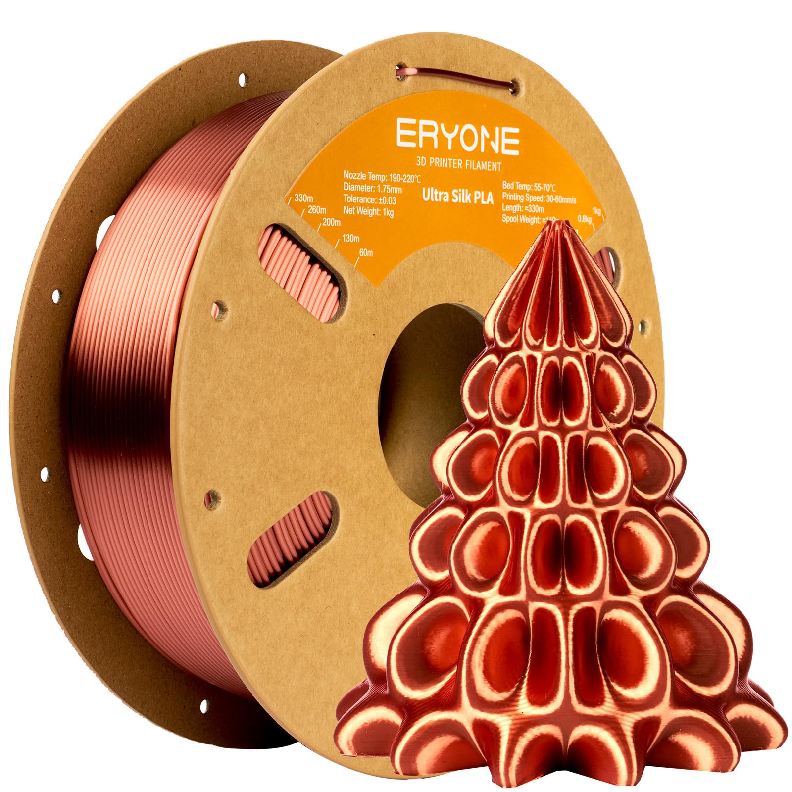 ERYONE Silk Filament PLA+ 1.75mm Shiny 3D Printer Filament, Multicolor PLA 4 in 1, 1kg (2.2LBS)/Spool, HS Silk Quadruple Color Aurora Dream (Teal Green & Violet & Electric Pink & Indigo) - The misfit market
