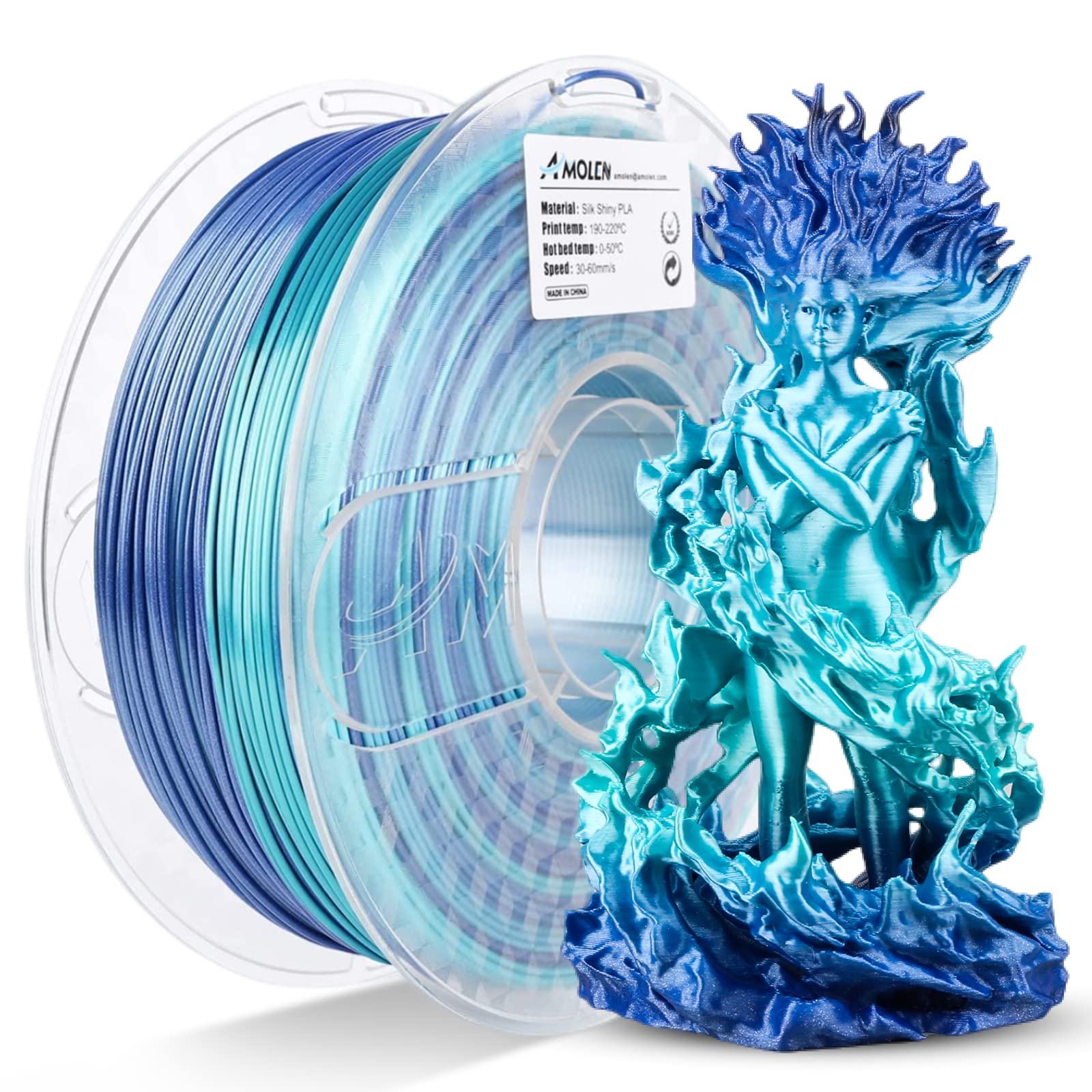 PLA Silk Shiny Gradient 1.75mm, 1KG/2.2LB - The misfit market