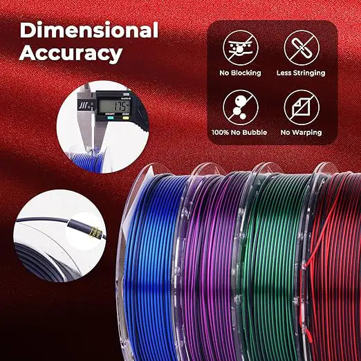 Dual Color 3D Printing Filament Pack 4x200g | the misfit market - The misfit market