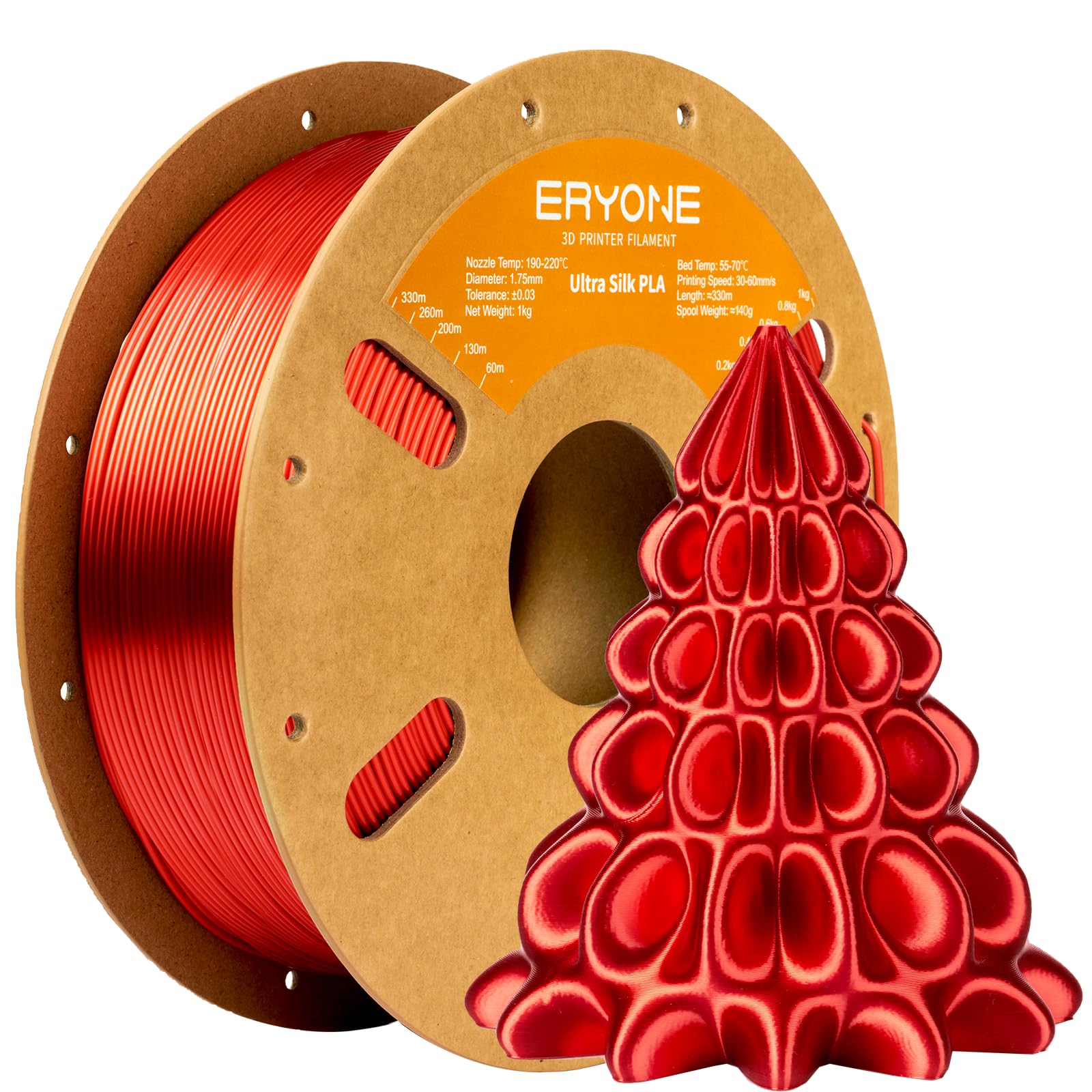 ERYONE Silk Filament PLA+ 1.75mm Shiny 3D Printer Filament, Multicolor PLA 4 in 1, 1kg (2.2LBS)/Spool, HS Silk Quadruple Color Aurora Dream (Teal Green & Violet & Electric Pink & Indigo) - The misfit market