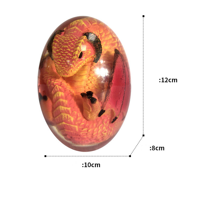 LED Lava Dragon Egg Statue Resin Ornament - The misfit market
