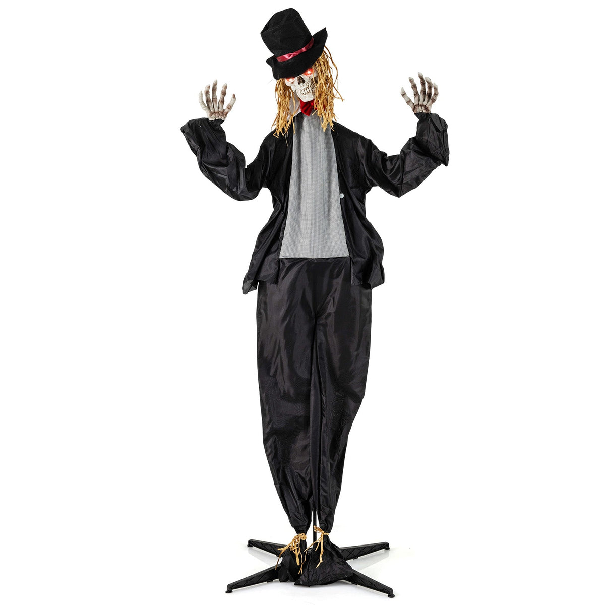 Halloween Animatronic Standing Groom 7.2 Ft Haunted House Decoration