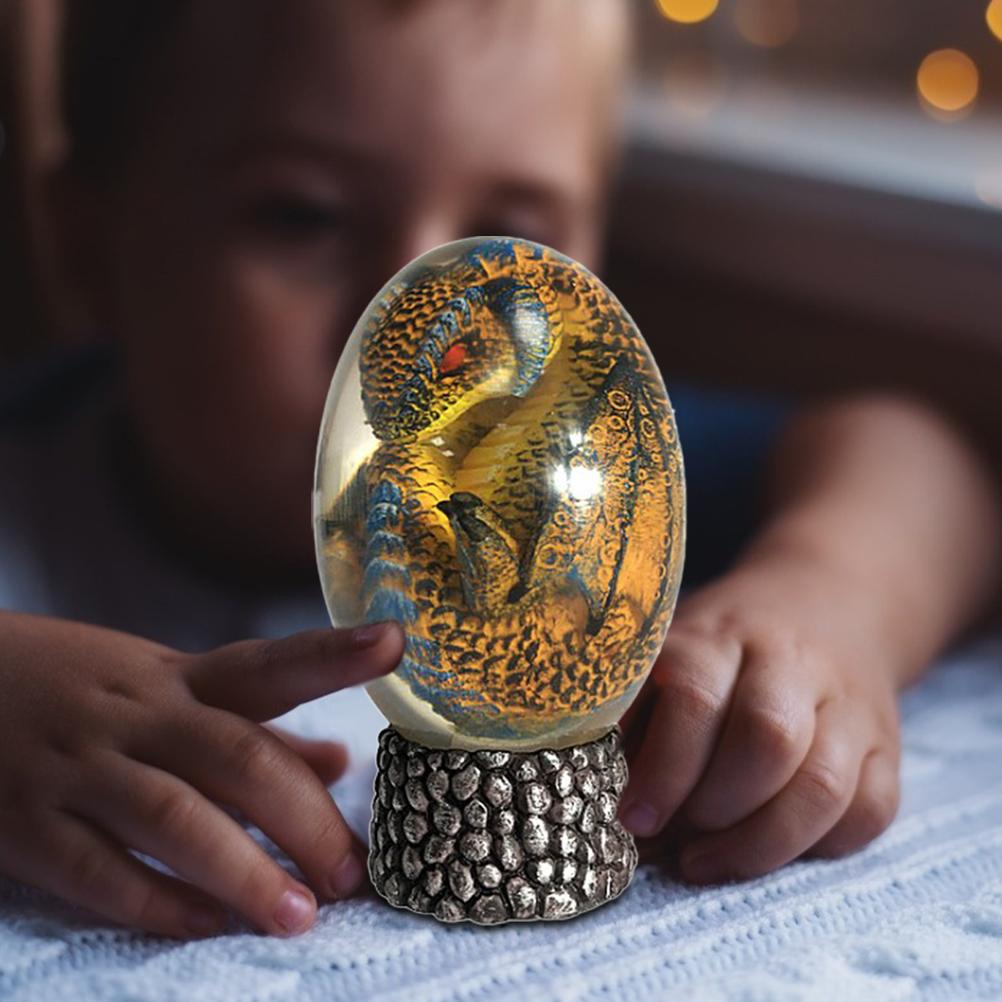 LED Lava Dragon Egg Statue Resin Ornament - The misfit market