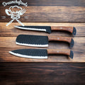 Best Knife Block Set – 13” Handmade J2 Steel Chef Knife with Rosewood Handle & Leather Sheath - The misfit market