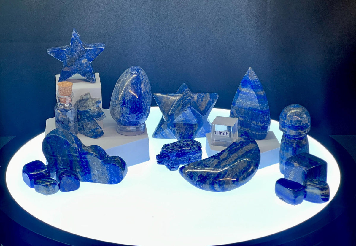 Lapis Carvings Crystal Bundle