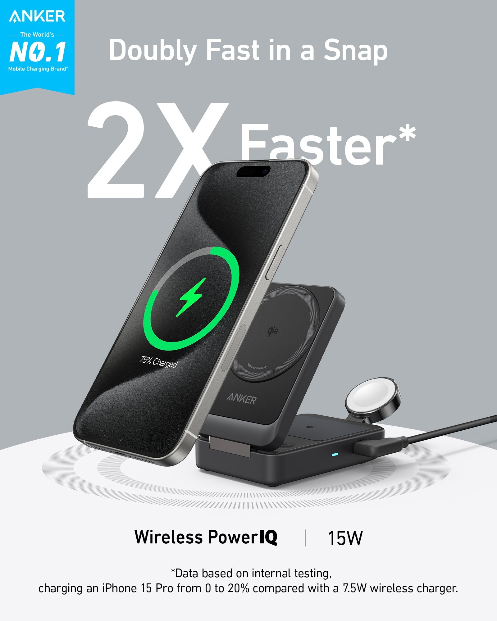Anker MagGo Wireless Charging Station (Foldable 3-in-1) - The misfit market
