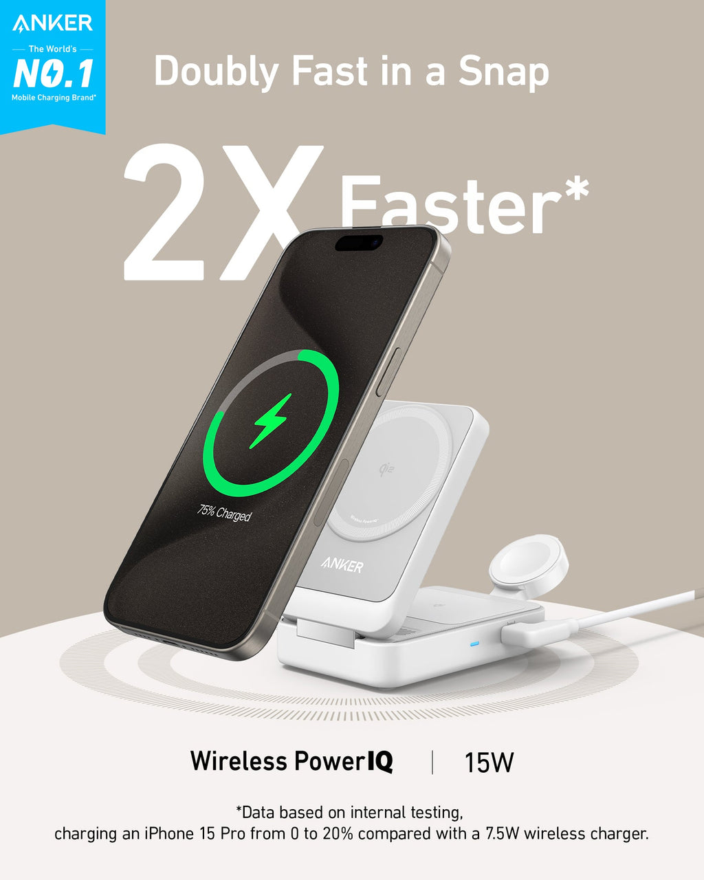 Anker MagGo Wireless Charging Station (Foldable 3-in-1) - The misfit market