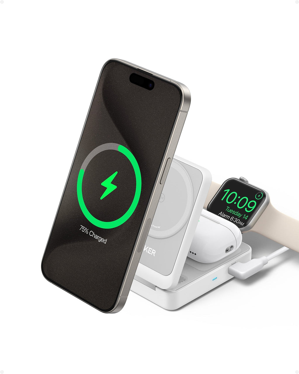 Anker MagGo Wireless Charging Station (Foldable 3-in-1) - The misfit market
