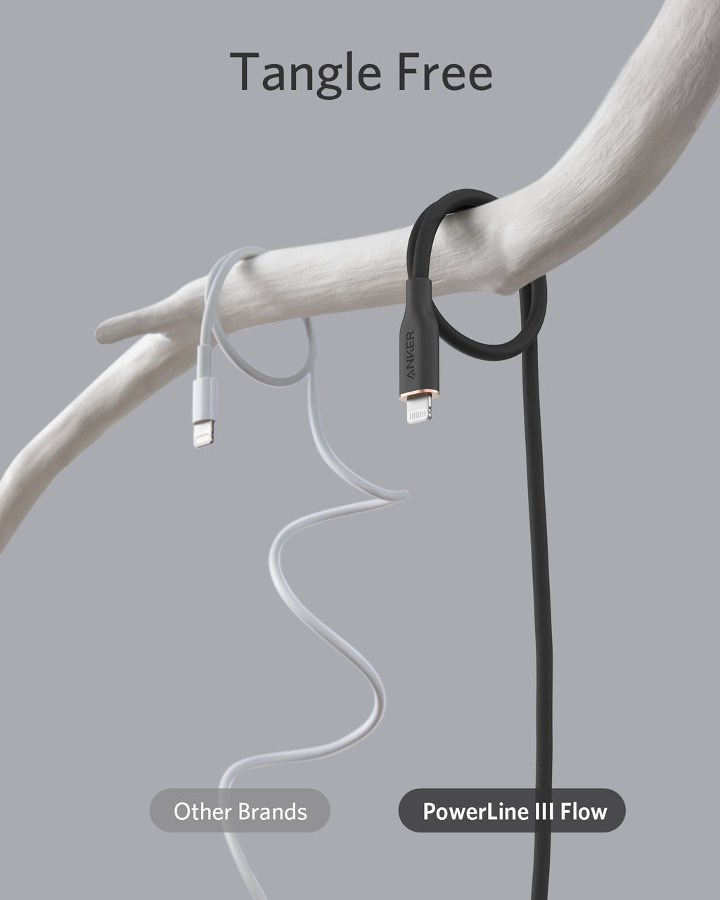 Anker <b>641</b> USB-C to Lightning Cable (Flow, 3 ft Silicone) - The misfit market