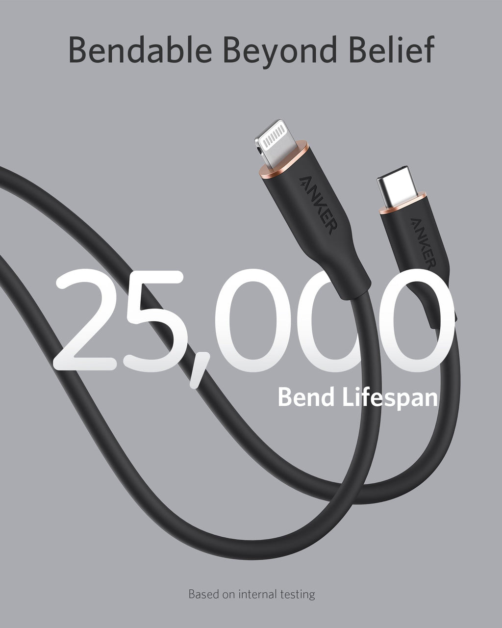 Anker <b>641</b> USB-C to Lightning Cable (Flow, 3 ft Silicone) - The misfit market