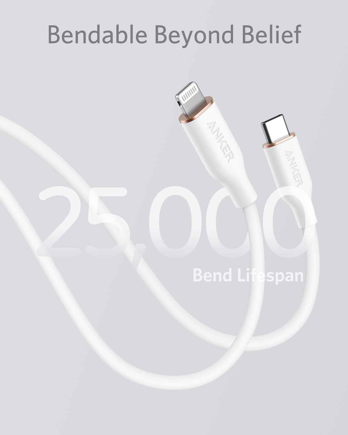 Anker <b>641</b> USB-C to Lightning Cable (Flow, 3 ft Silicone) - The misfit market