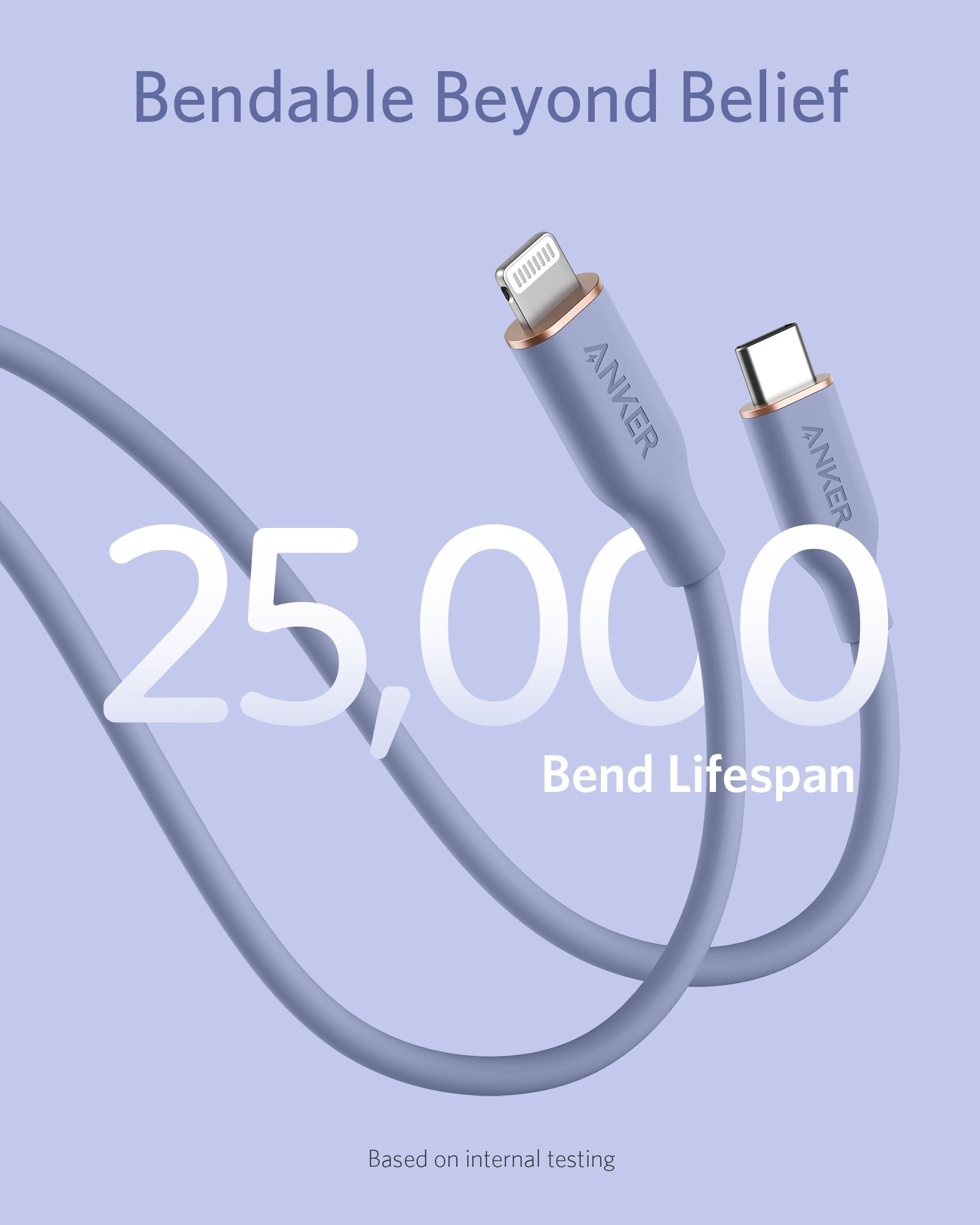 Anker <b>641</b> USB-C to Lightning Cable (Flow, 3 ft Silicone) - The misfit market