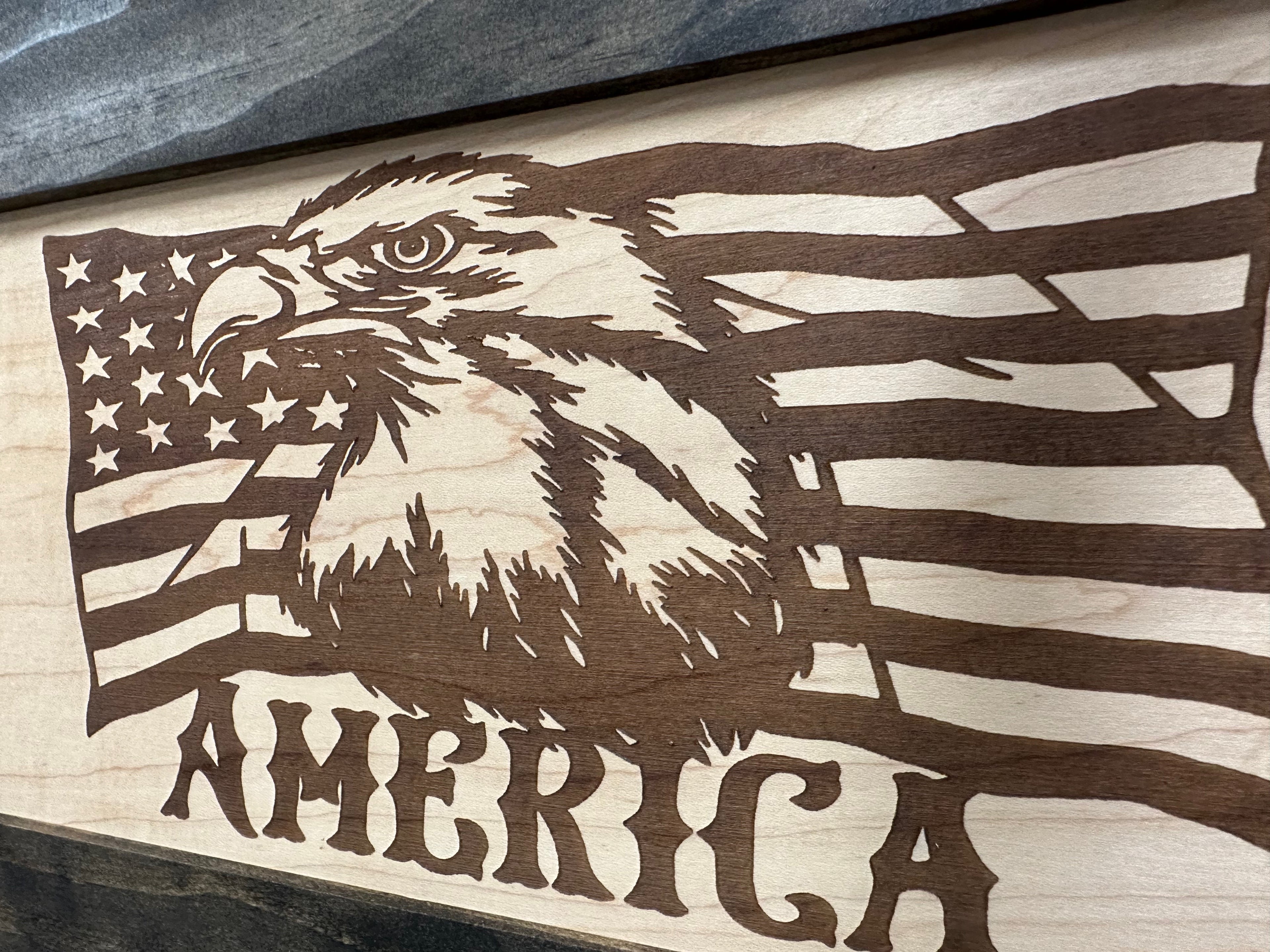 American Flag with Bald Eagle Patriotic Decorative Wall-Mounted Secure Gun Cabinet - The misfit market