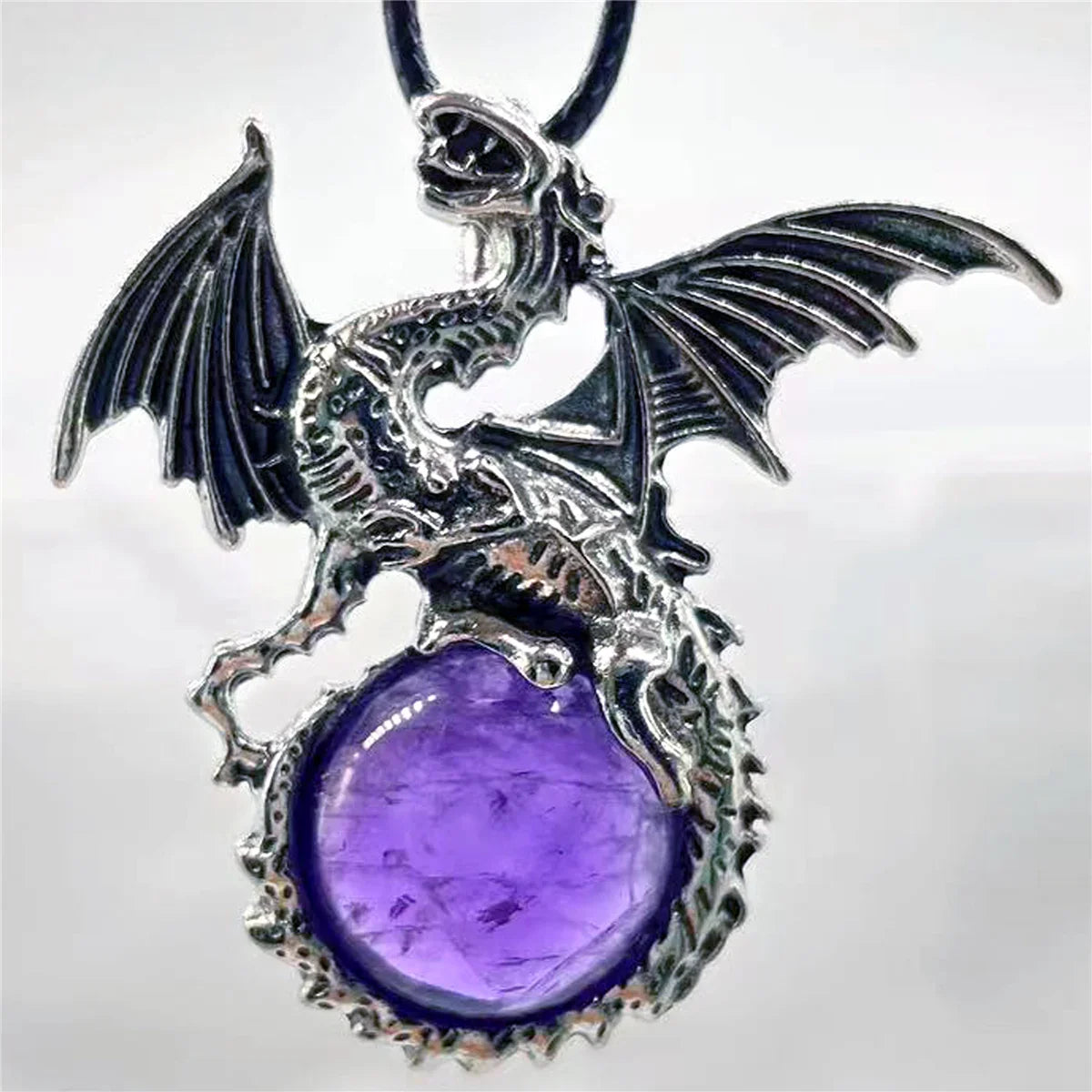 Crystal Dragon Necklace with Crystal Pendant | the misfit market - The misfit market