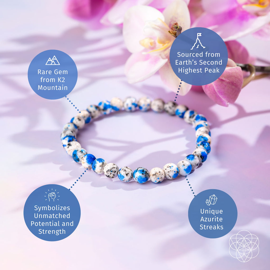 Rare K2 Stone Bracelet of Spiritual Adventure | 6mm - The misfit market