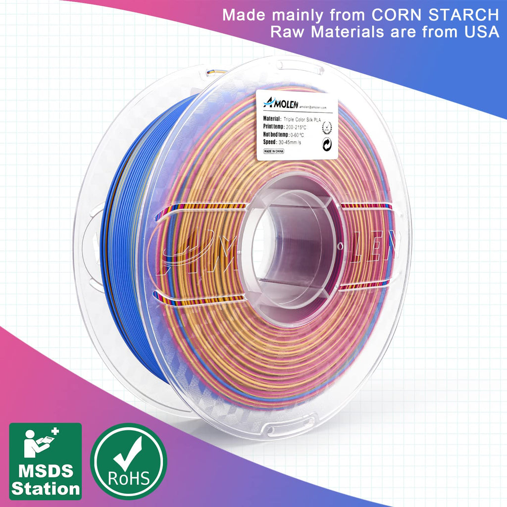 PLA Silk Triple Color Variety Pack (4x200g) - 1.75MM - The misfit market
