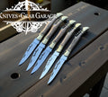 Custom Handmade J2 Steel Pocket Knife – 10" Laguiole Bougna Style with Walnut Wood Handle & Brass Bolster - The misfit market