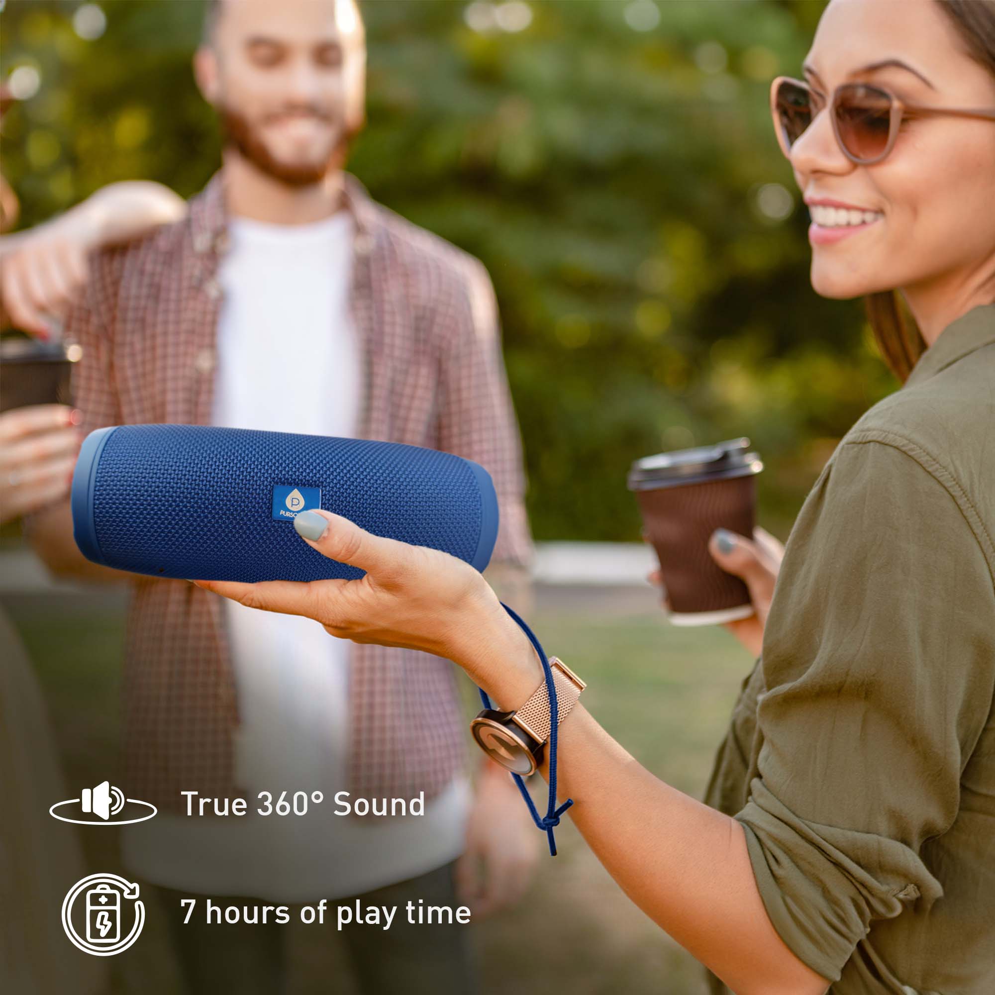 Pursonic Peak Wireless Speaker & Pursonic Waterproof Wireless Speaker Bundle – 360° Hi-Res Sound Anywhere, Anytime - The misfit market