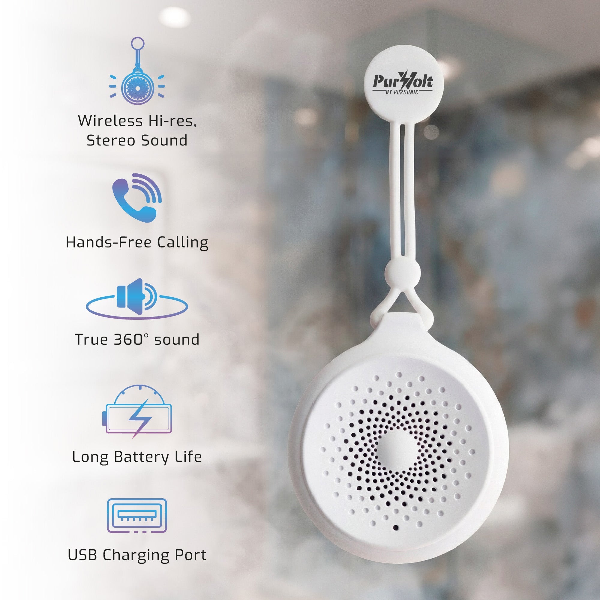 Pursonic Peak Wireless Speaker & Pursonic Waterproof Wireless Speaker Bundle – 360° Hi-Res Sound Anywhere, Anytime - The misfit market