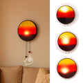 Creative Sunset Hand Pulled Night Light, Movable Sunrise to Sunset Scenery Wall Lamp, Battery Rechargeable Wall Light - The misfit market