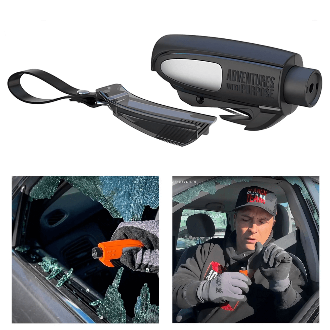 2-in-1 Emergency Window Breaker & Seatbelt Cutter - The misfit market