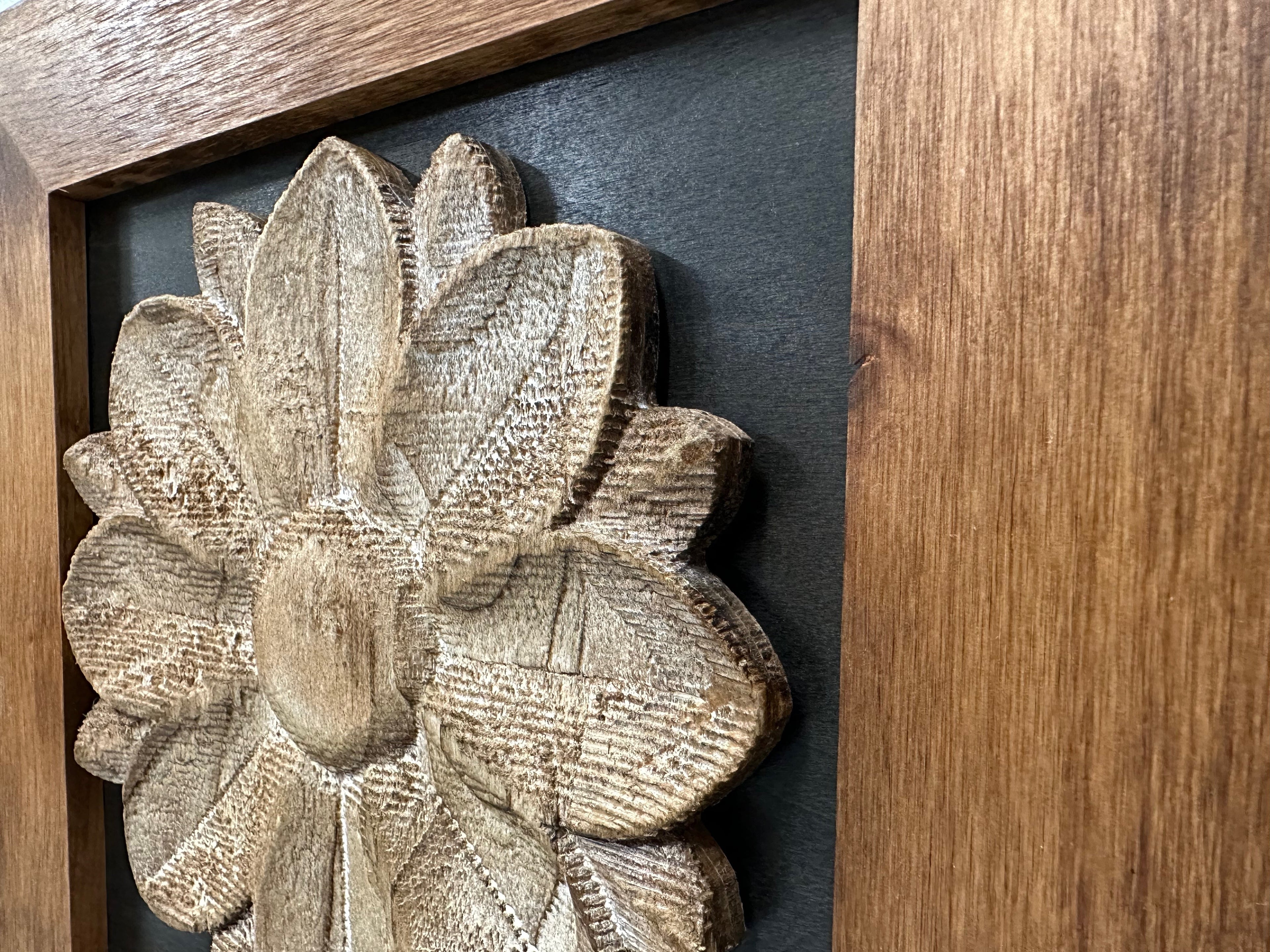 Wild Flower Hidden Gun Storage Wall Decor - Handcrafted Gun Concealment Furniture - Quick Access Handgun Safe with Magnetic Lock - Secure Hidden Wall Safe - USA Made (Black) - The misfit market