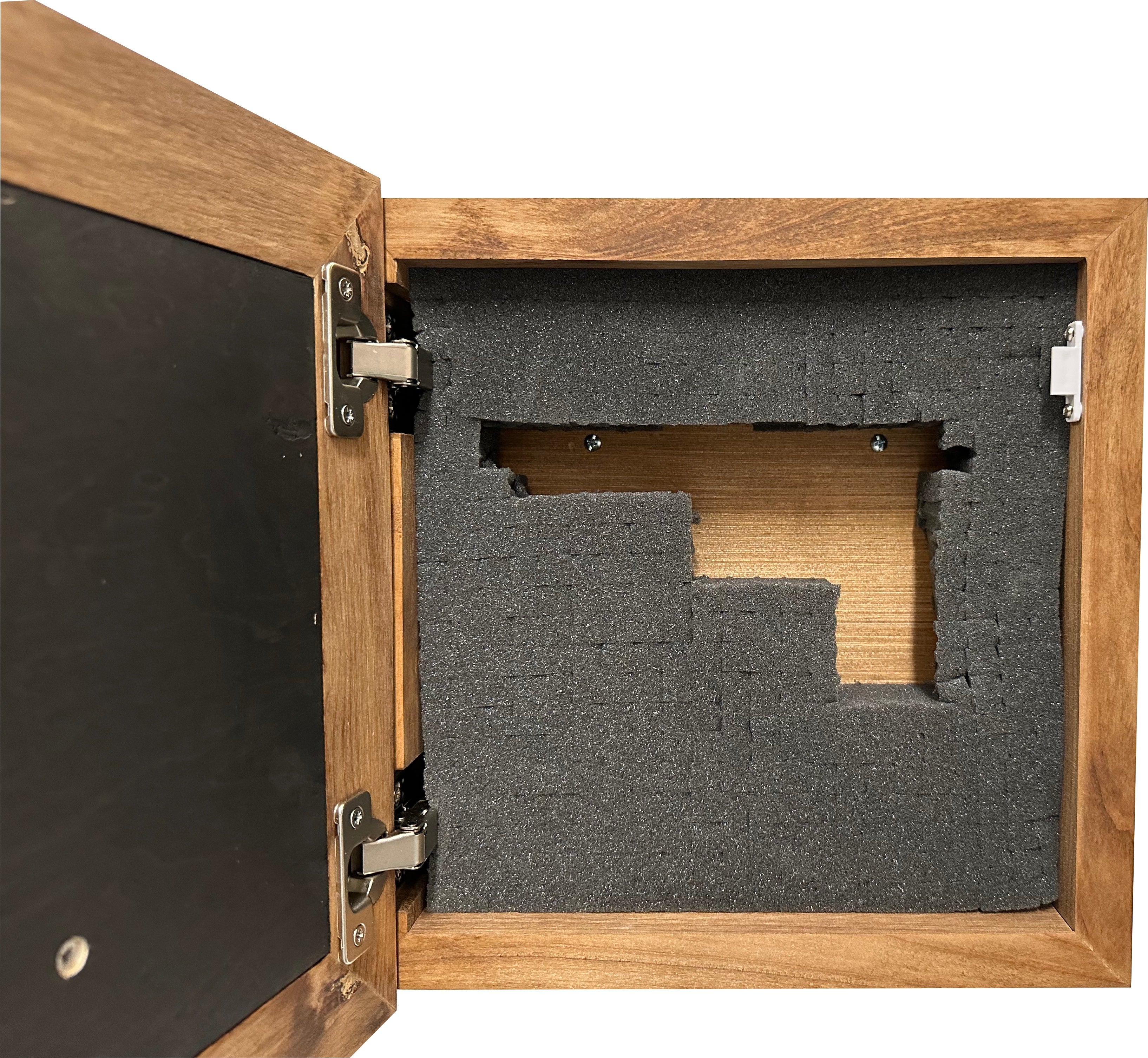 Wild Flower Hidden Gun Storage Wall Decor - Handcrafted Gun Concealment Furniture - Quick Access Handgun Safe with Magnetic Lock - Secure Hidden Wall Safe - USA Made (Black) - The misfit market