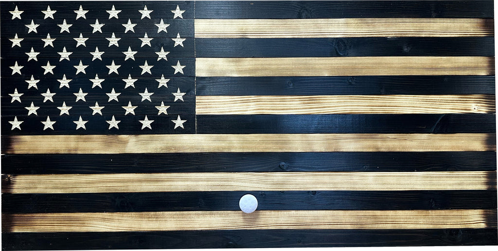 Large American Flag Gun Safe - Quick Access Hidden Gun Safe for Rifles, Shotguns, & Handguns - Gun Concealment Furniture with Magnetic Lock - Gun Self Hidden Storage (Black) - The misfit market
