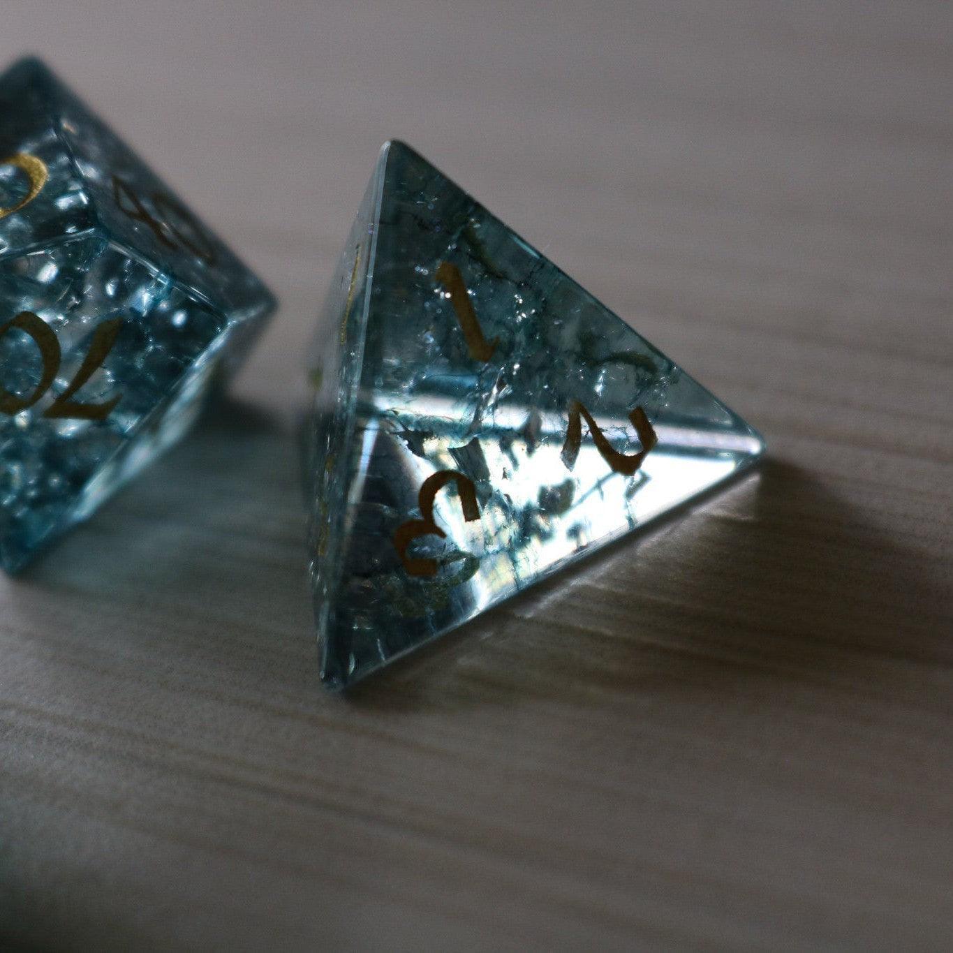 Blue Ocean Forge Fire Glass DND Dice Set - The misfit market