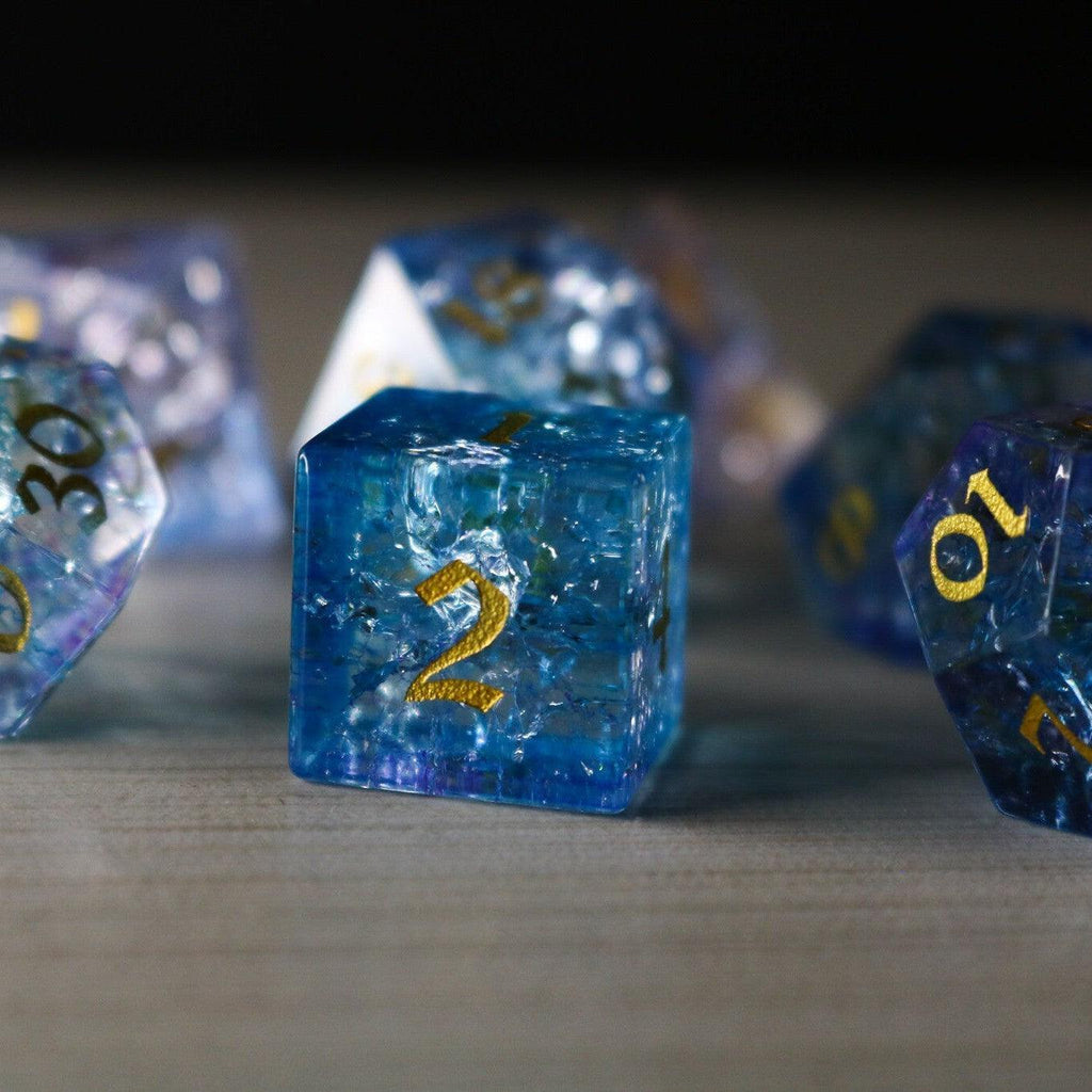 Blue Wing Forge Fire Glass DND Dice Set - The misfit market