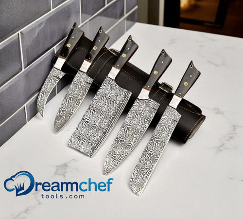 Best Chef Knife Set – 13” Handmade J2 Steel Chef Knife with Buffalo Horn Handle & Leather Sheath - The misfit market