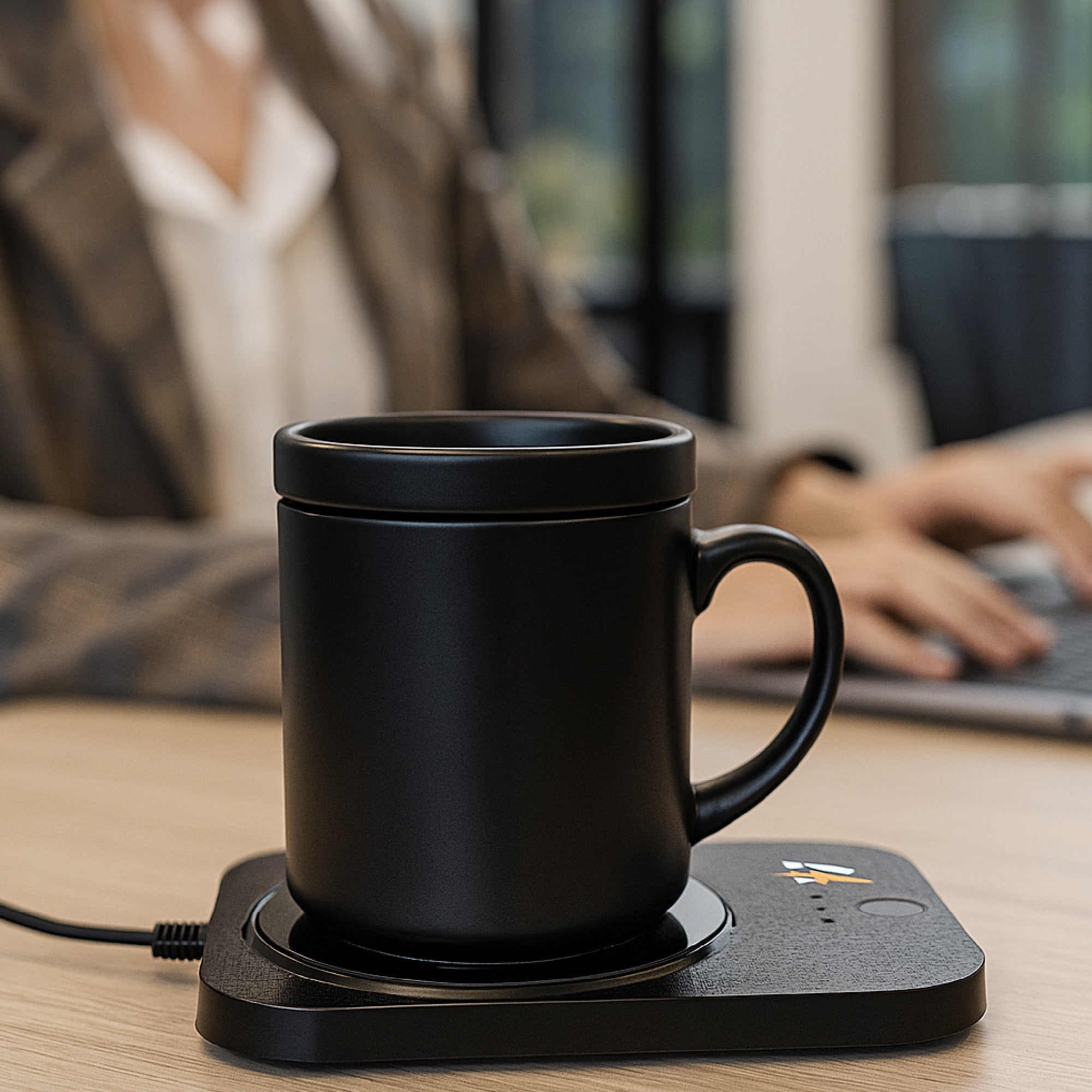 The Modern Workspace Productivity Bundle: Pursonic 3-in-1 LED Desk Lamp + Sip & Charge Wireless & Mug Warmer - The misfit market