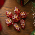 Christmas Red Snowflake Handmade Resin DND Dice Set - The misfit market