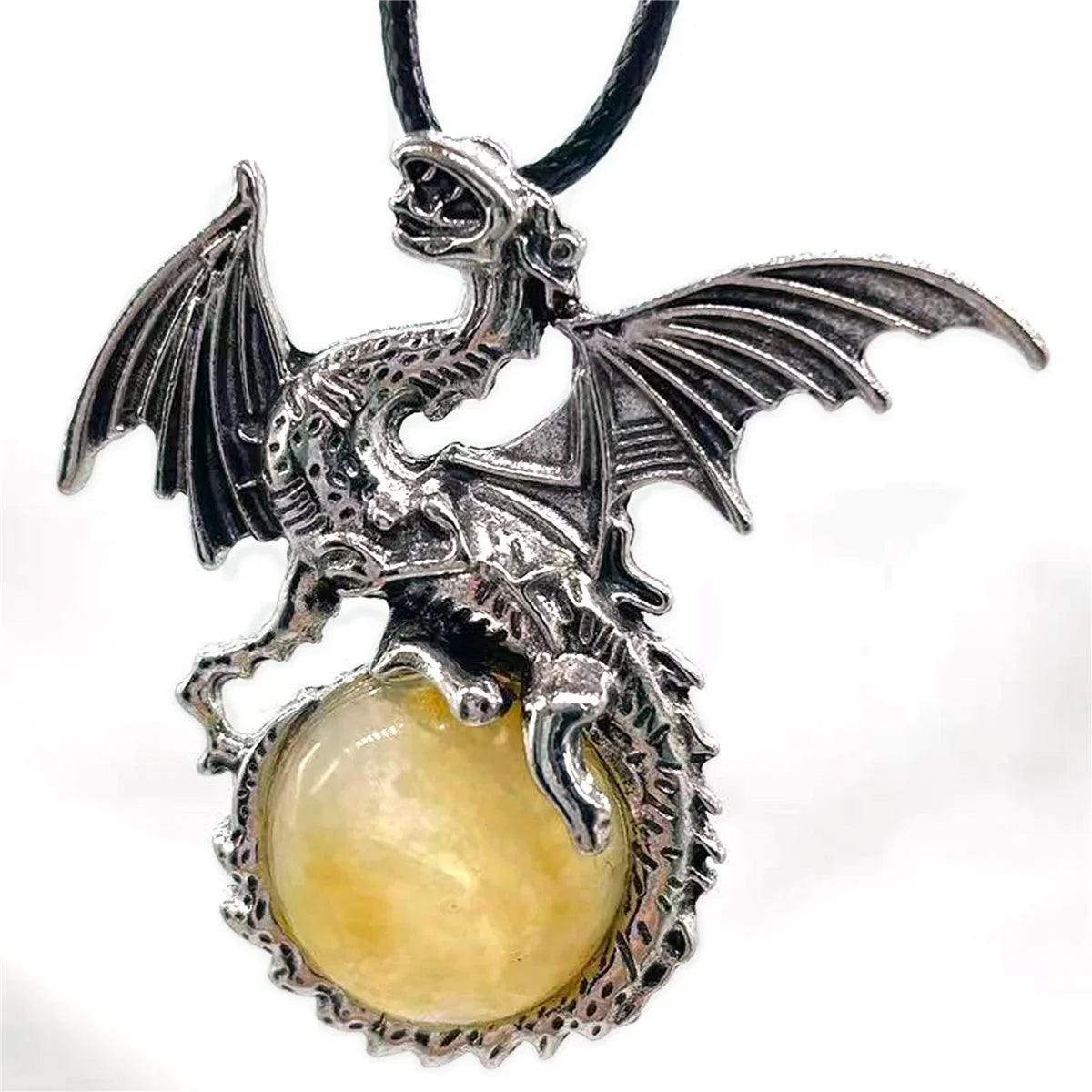 Crystal Dragon Necklace with Crystal Pendant | the misfit market - The misfit market