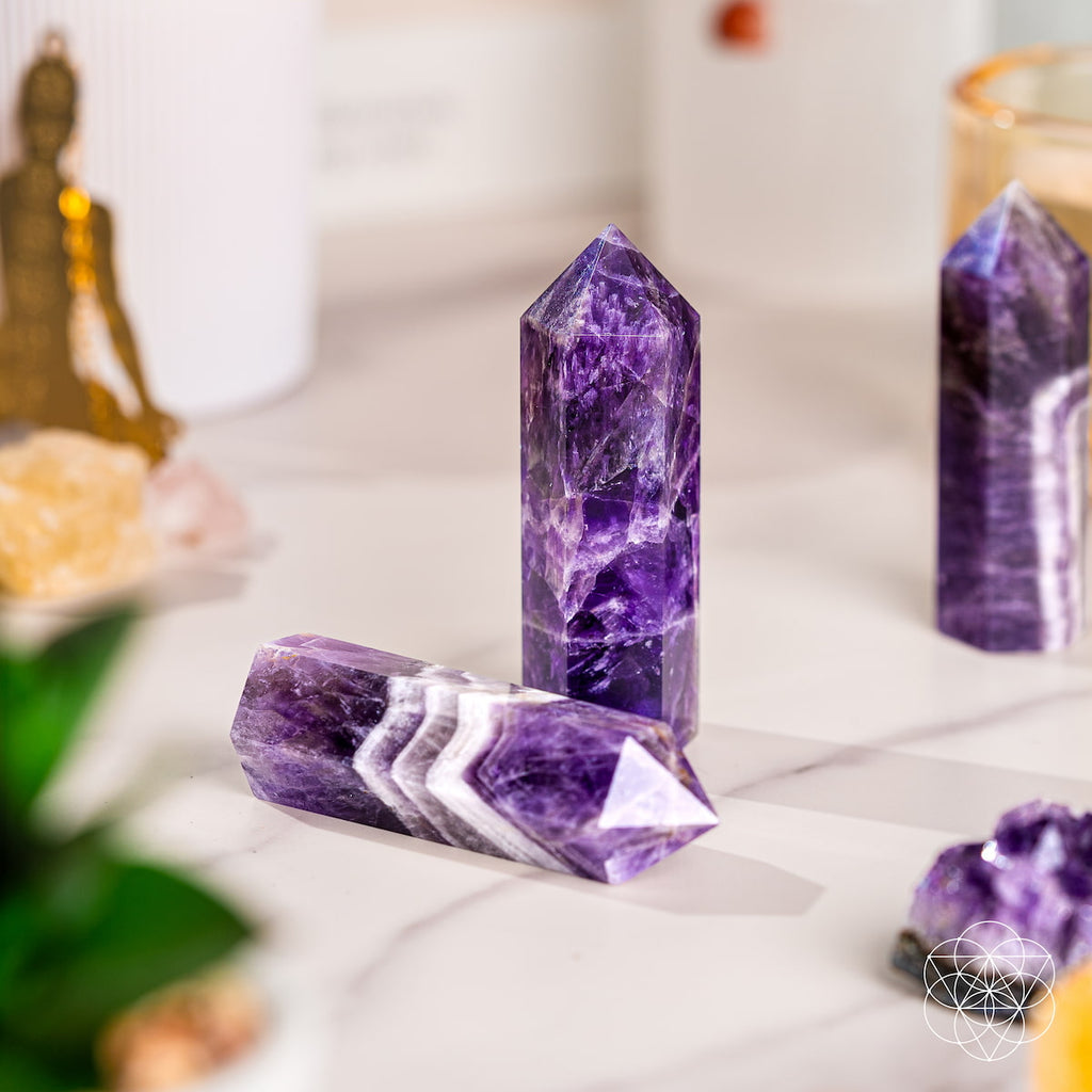 Cycle Breaker - Chevron Amethyst Point of Transformation - The misfit market